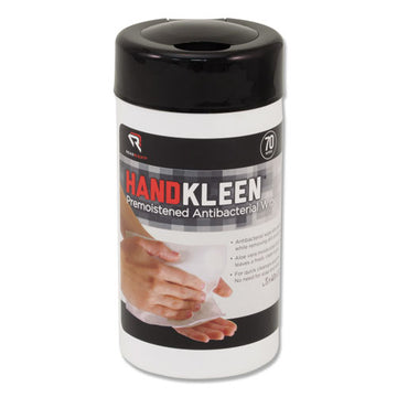 Read Right® Handkleen Premoistened Antibacterial Wipes, Cloth, 5.5 X 6.5, 70-tub freeshipping - TVN Wholesale